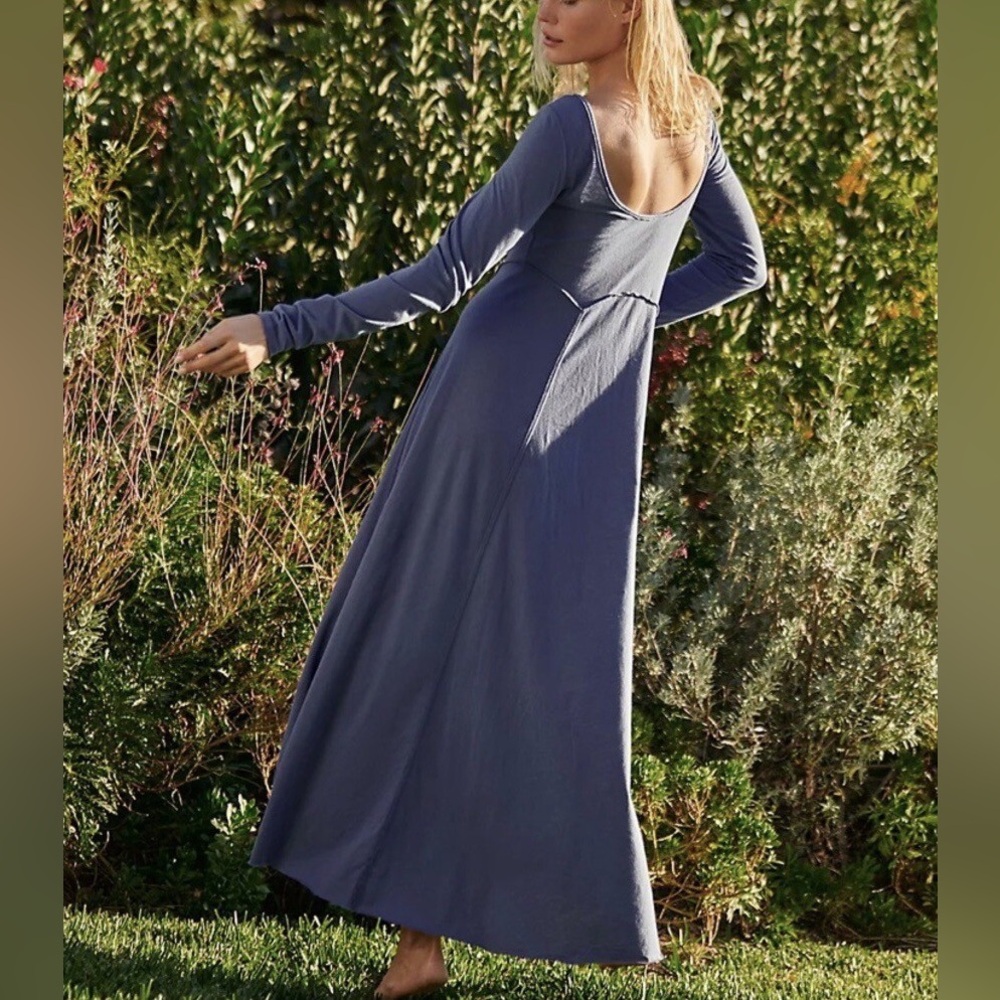 Free People Daybreak Maxi Cream Long Sleeve Size S - Picture 2 of 8